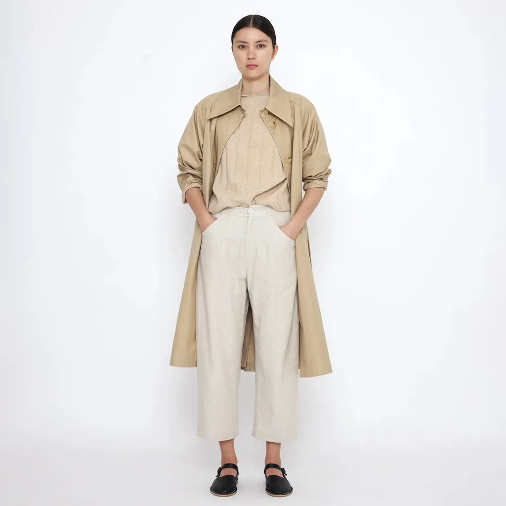 7115 By Szeki Woman Spring Overcoat Tan Beige