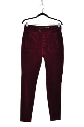AMERICAN EAGLE Women Corduroy Pants Regular fit in Red - 8