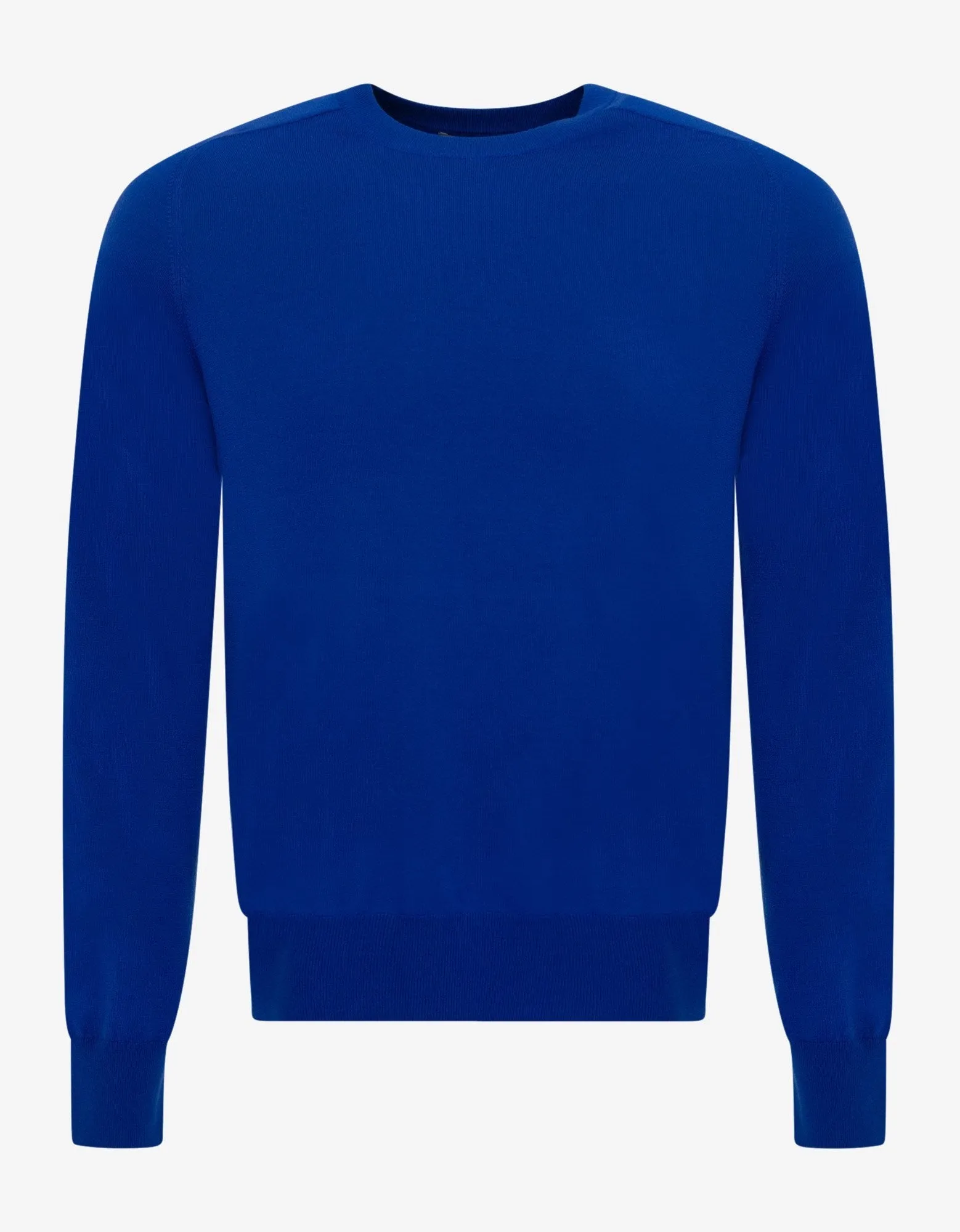 Blue Cut Out Detail Wool Sweater -