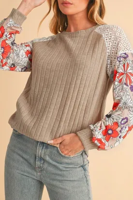 Cotton Stripe Drop Shoulder Sweatshirt
