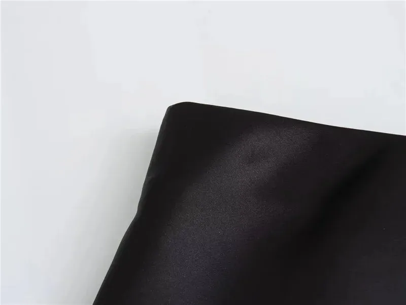 Elegant High-Waisted Satin Midi Skirt