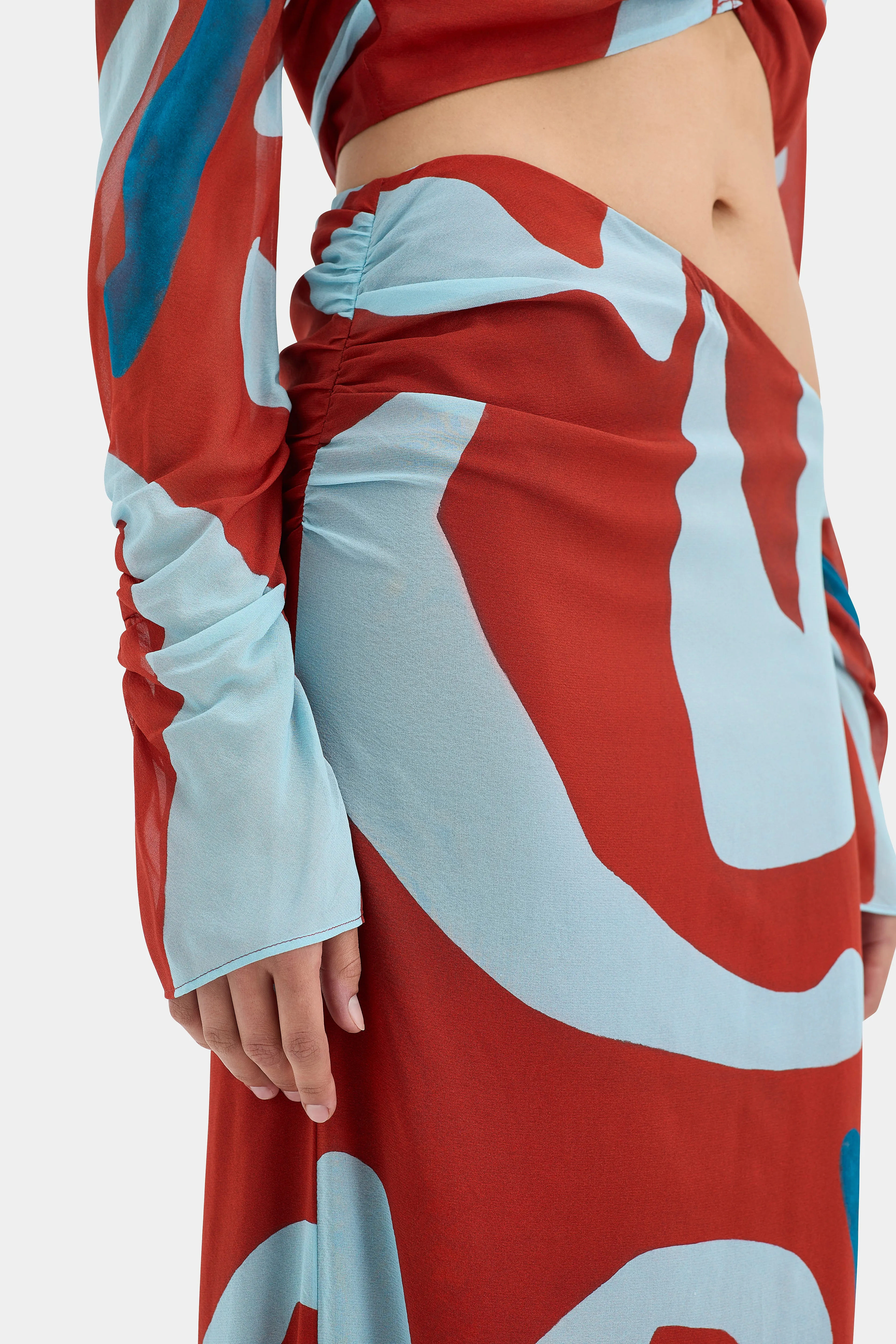 Frankie Gathered Midi Skirt