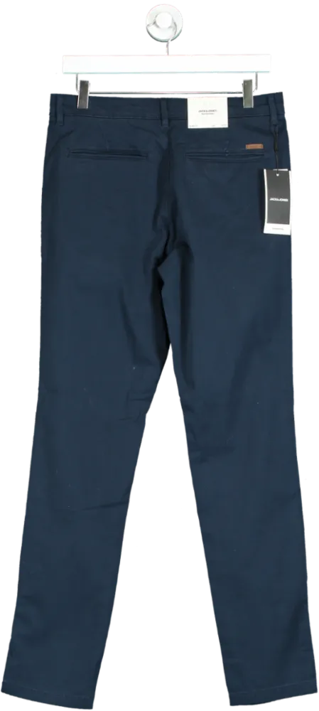 Jack & Jones Navy Slim Fit Trousers UK W30
