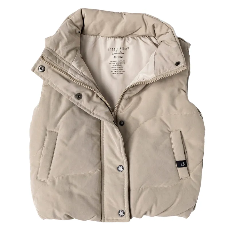 Little Bipsy - Puffer Vest in Sand