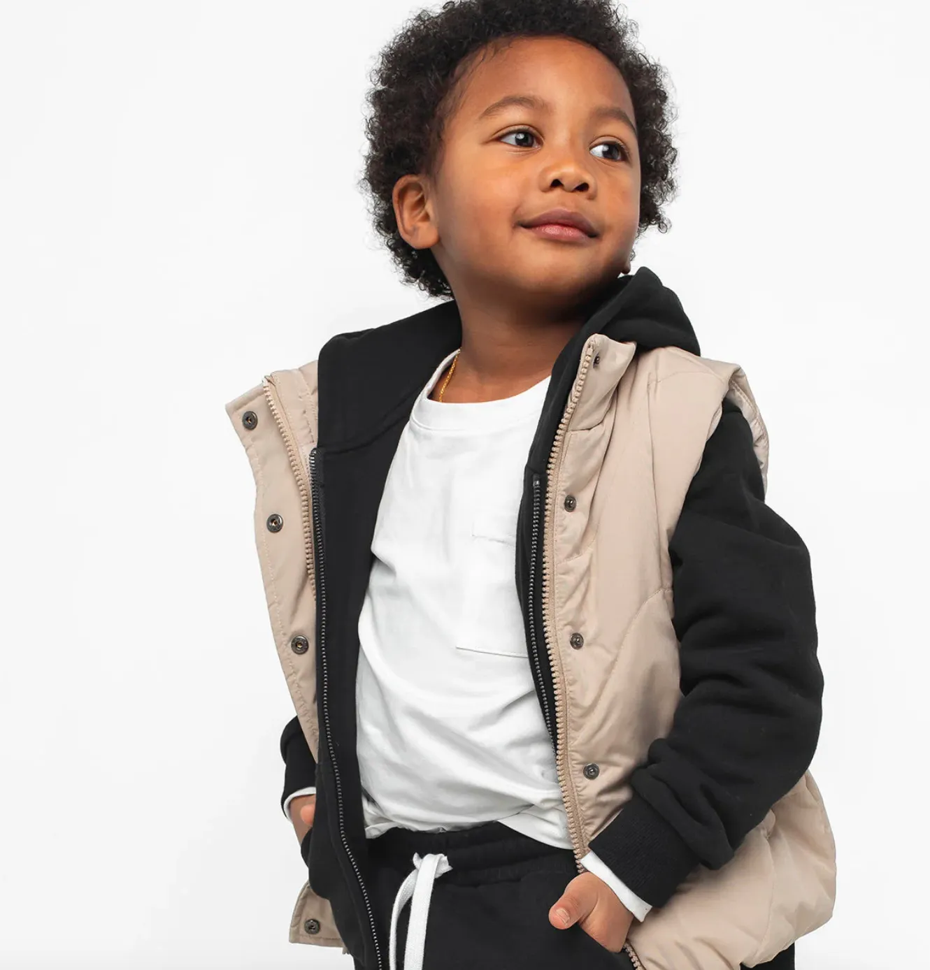 Little Bipsy - Puffer Vest in Sand