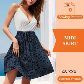 Midi Skirt PDF Sewing Pattern