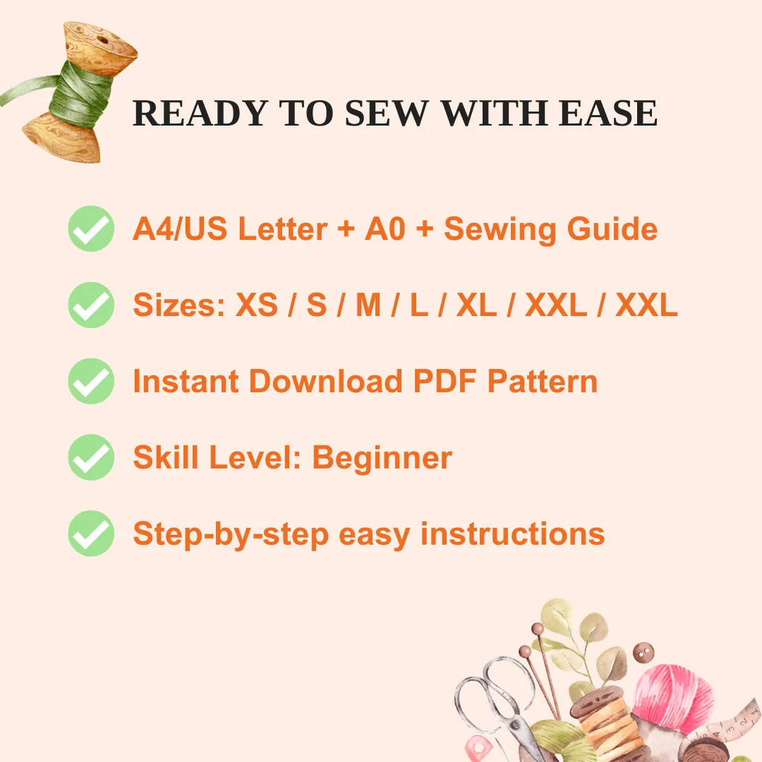 Midi Skirt PDF Sewing Pattern