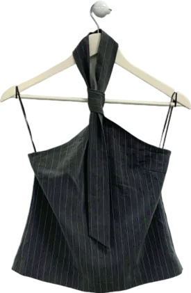 Modstrom Grey Pinstripe EmiliaMD Tie Top XS