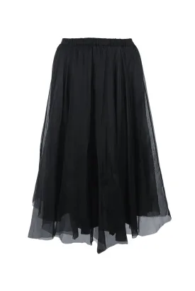 Organza Maxi Skirt in Black