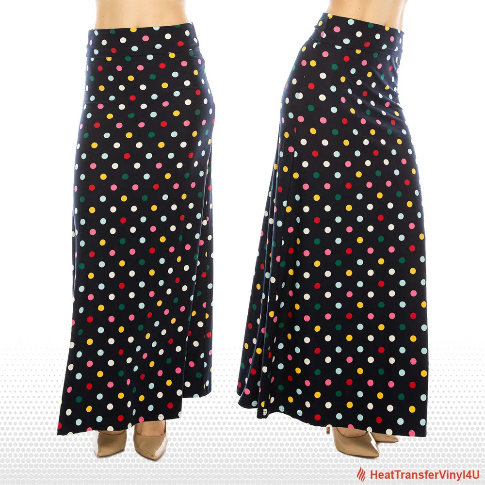 Patterned Fold Over Maxi Skirts