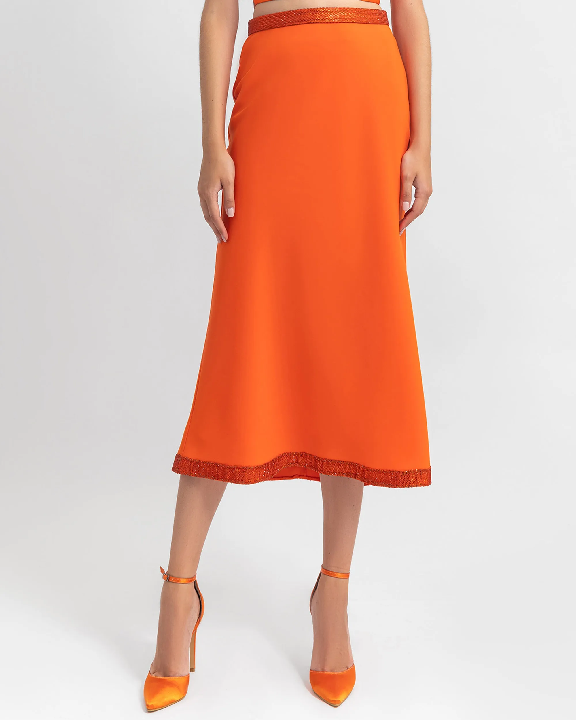 Straight Cut Midi Skirt