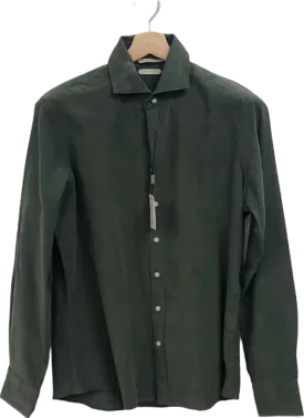 Suitsupply Green Fine Cord Slim Fit Shirt UK 15.5' Neck