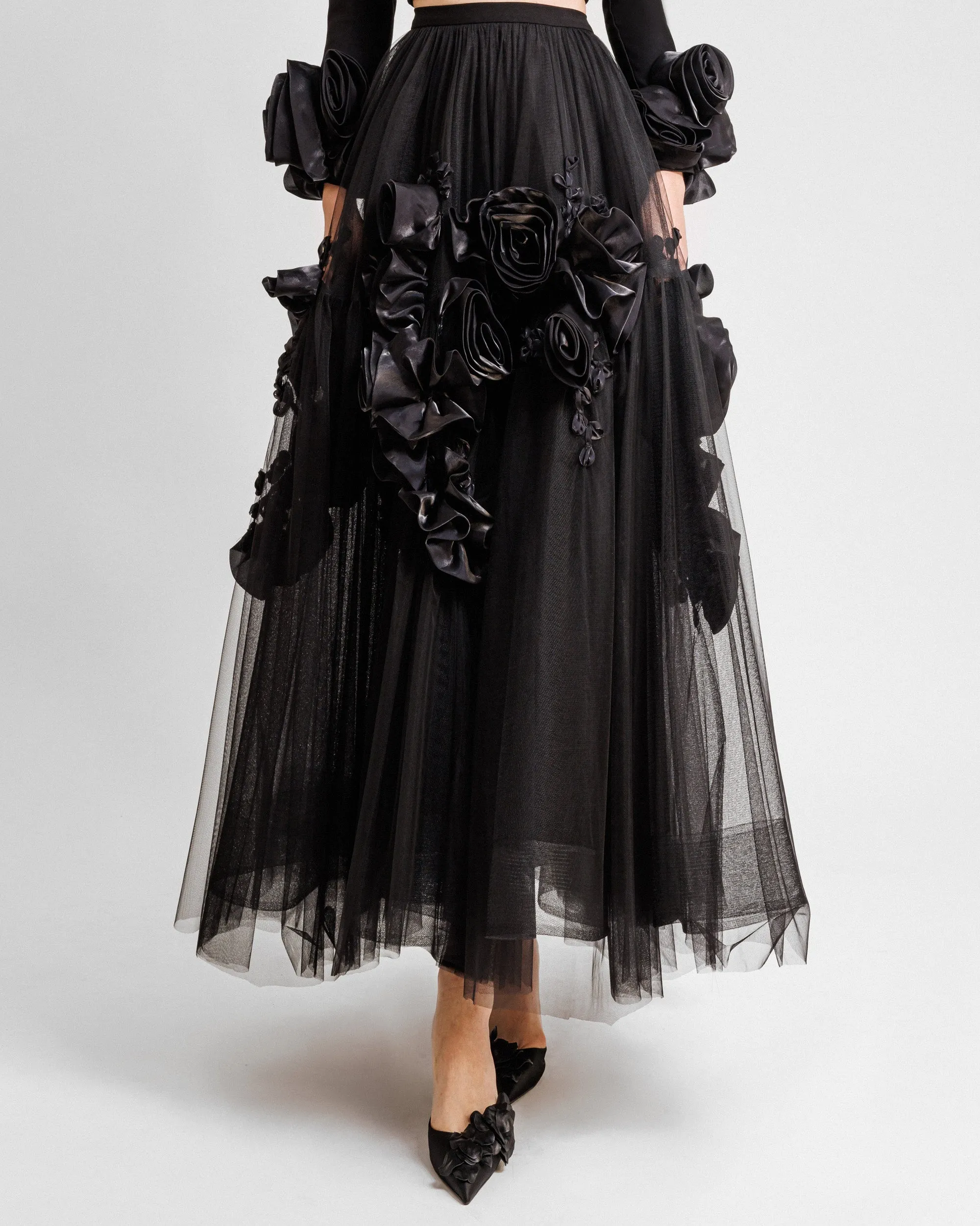 Tulle Midi Skirt