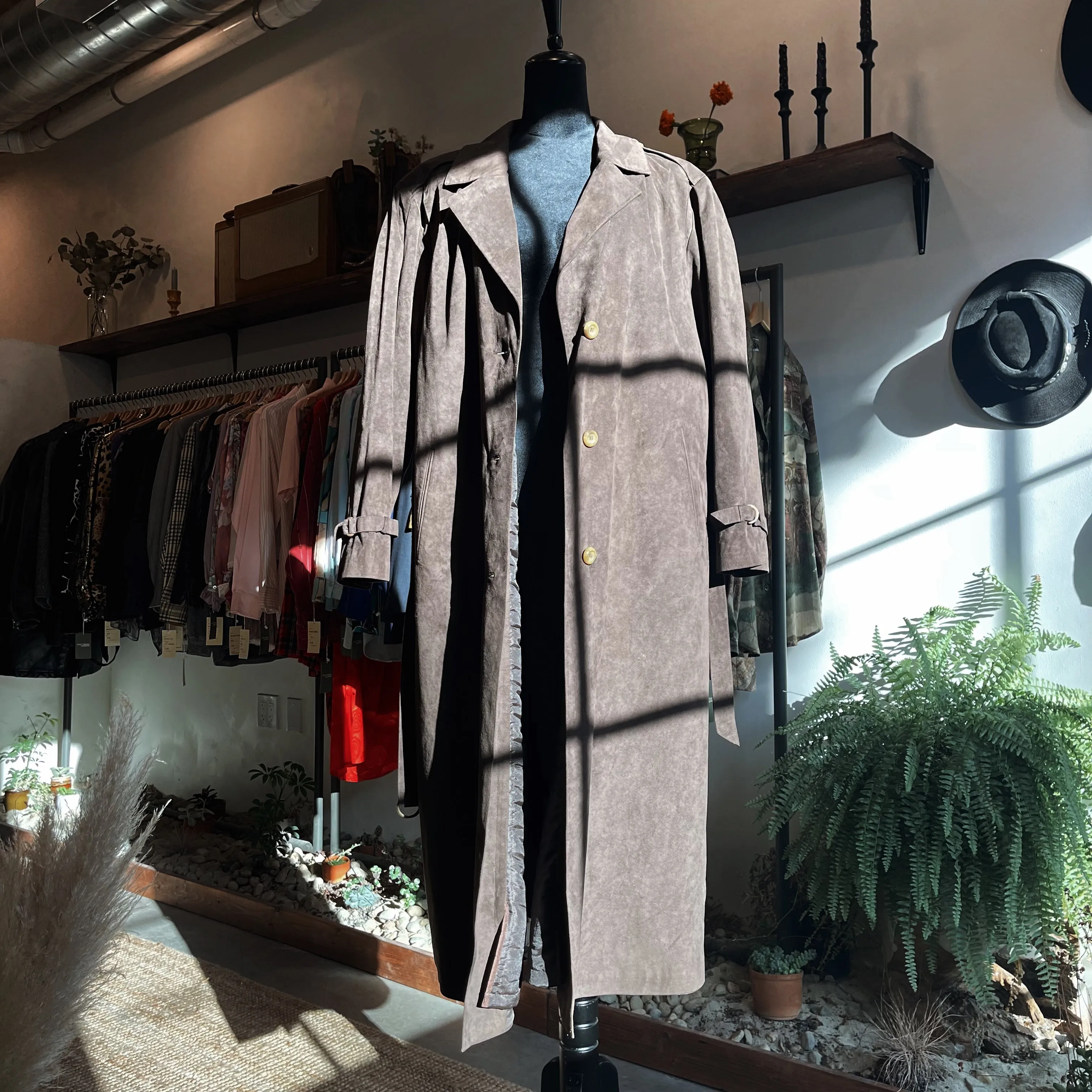 Vintage Suede Oversized Trench Mexico 80’s